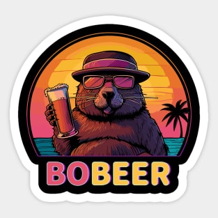 Funny Bóbr Bober Kurwa Bobeer Beer Internet Meme Sticker